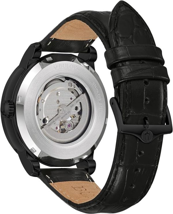 Bulova Men's Classic 3-Hand Automatic Leather Strap Watch